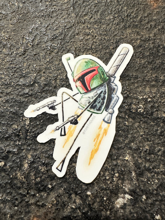 Boba Tea Fett Sticker
