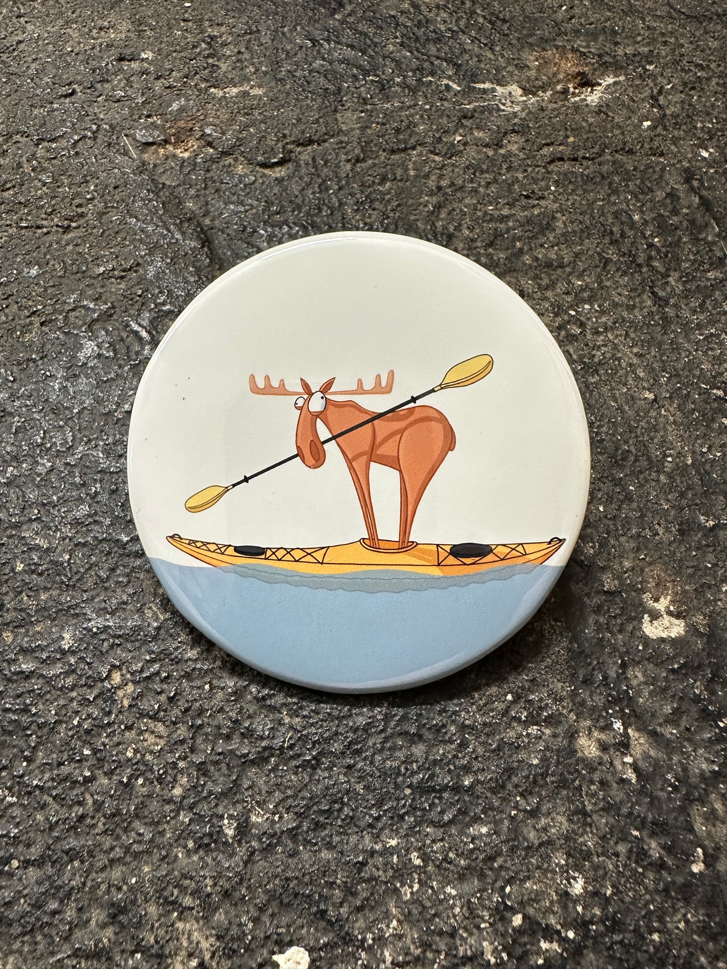Moose Kayaking Magnet
