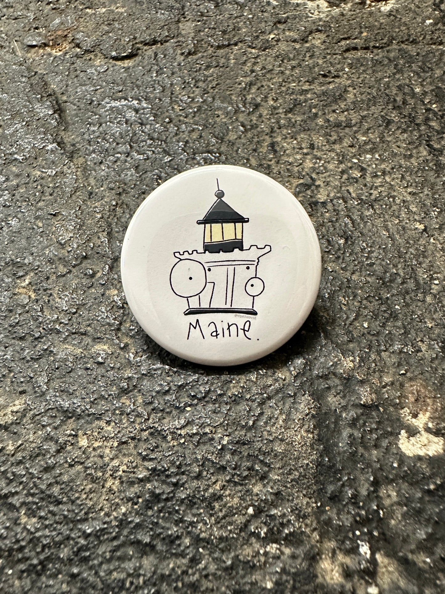 Lighthouse Doodle Maine Magnet