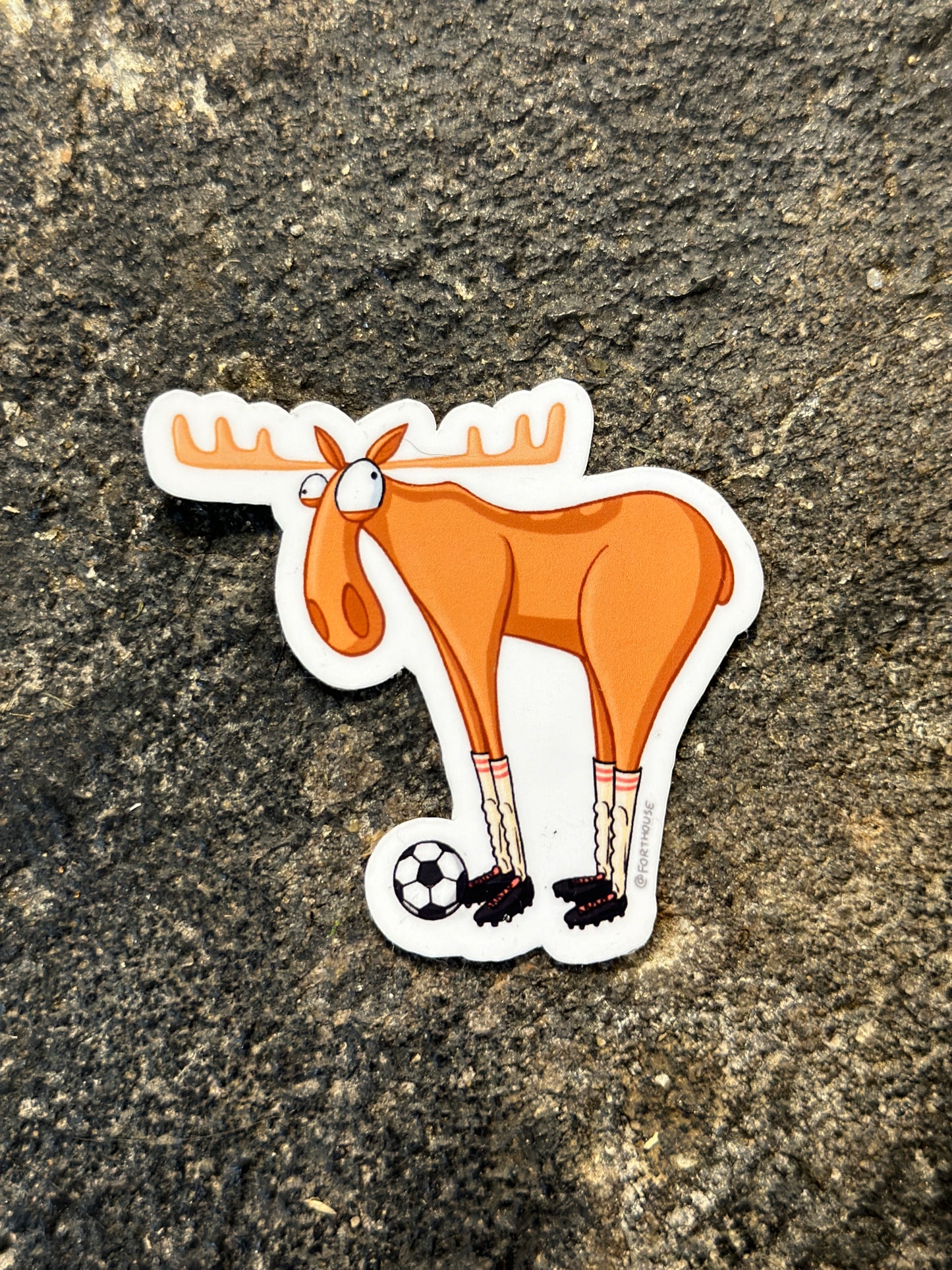 Moose Soccer Sticker