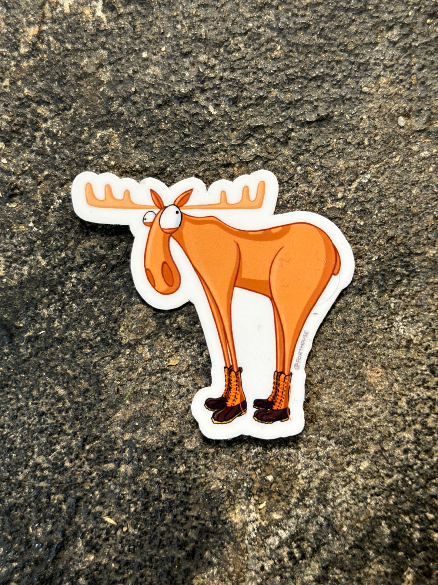 Moose in Bean Boots Sticker