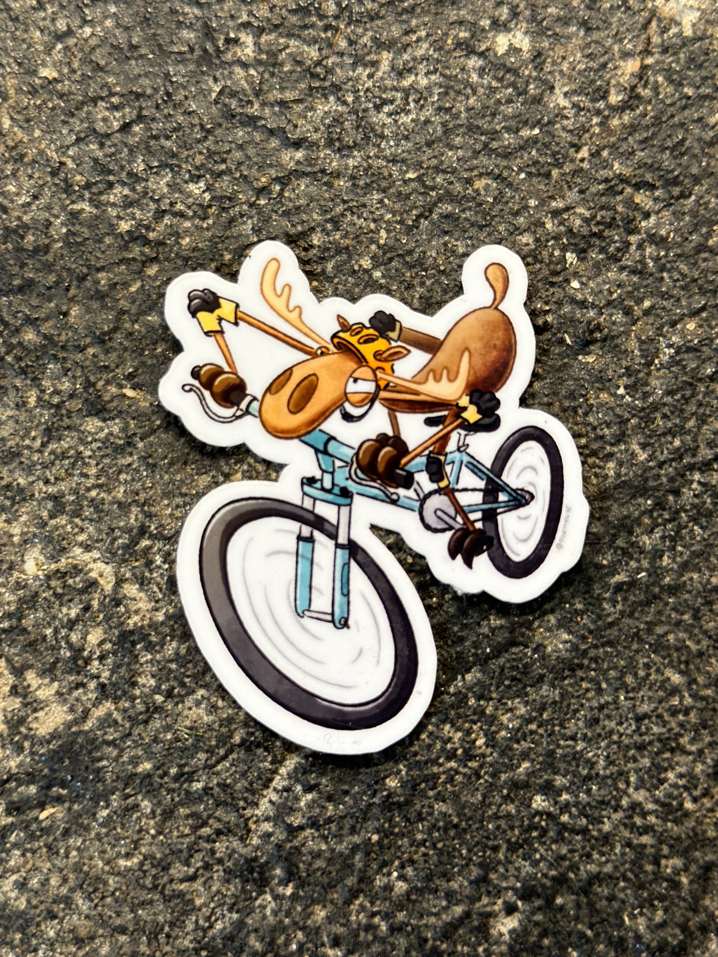 Moose Mountain Biking Sticker
