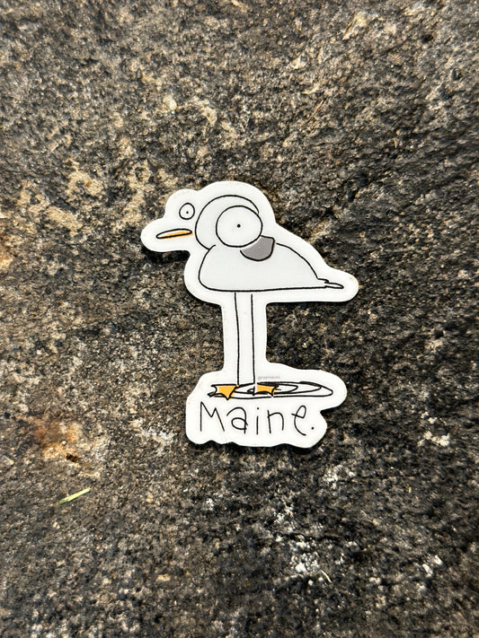 Seagull Doodle Sticker