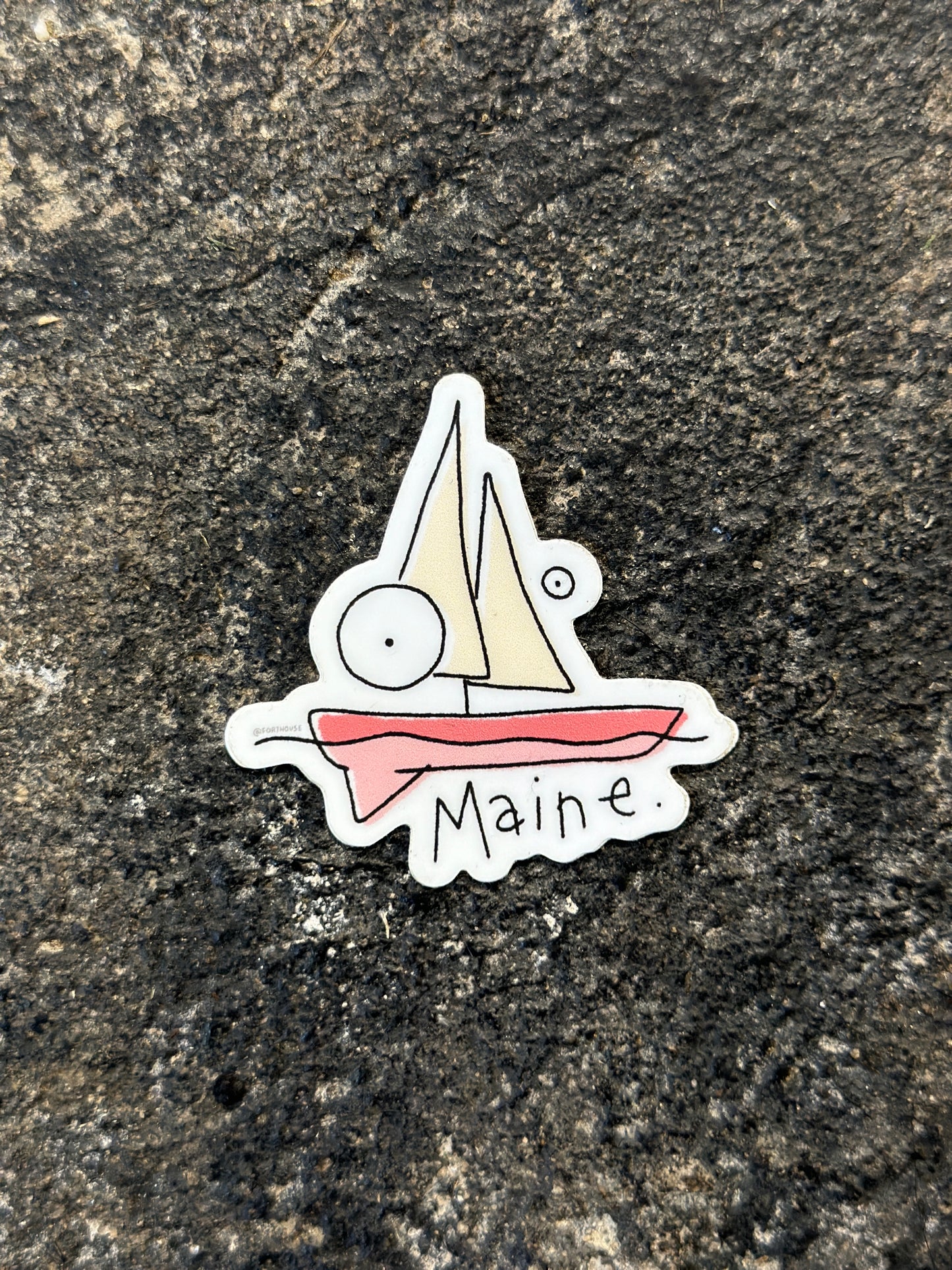 Sail Boat Doodle Sticker
