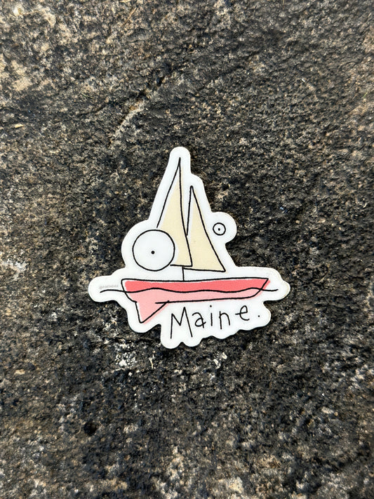 Sail Boat Doodle Sticker