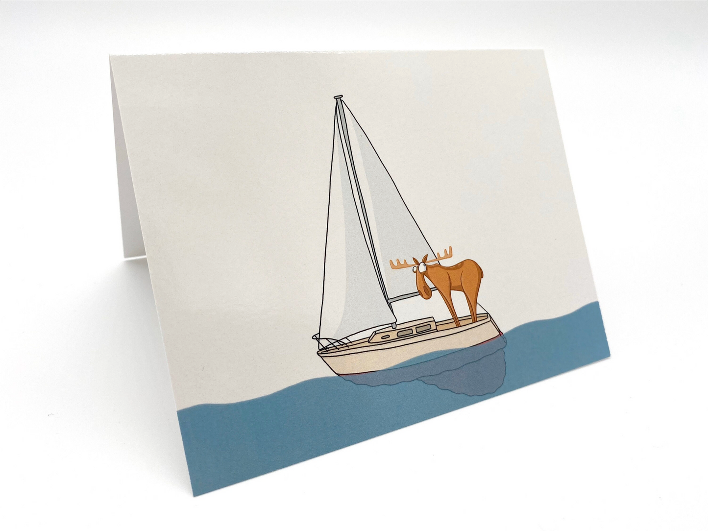 Sail Boat Moose Cards