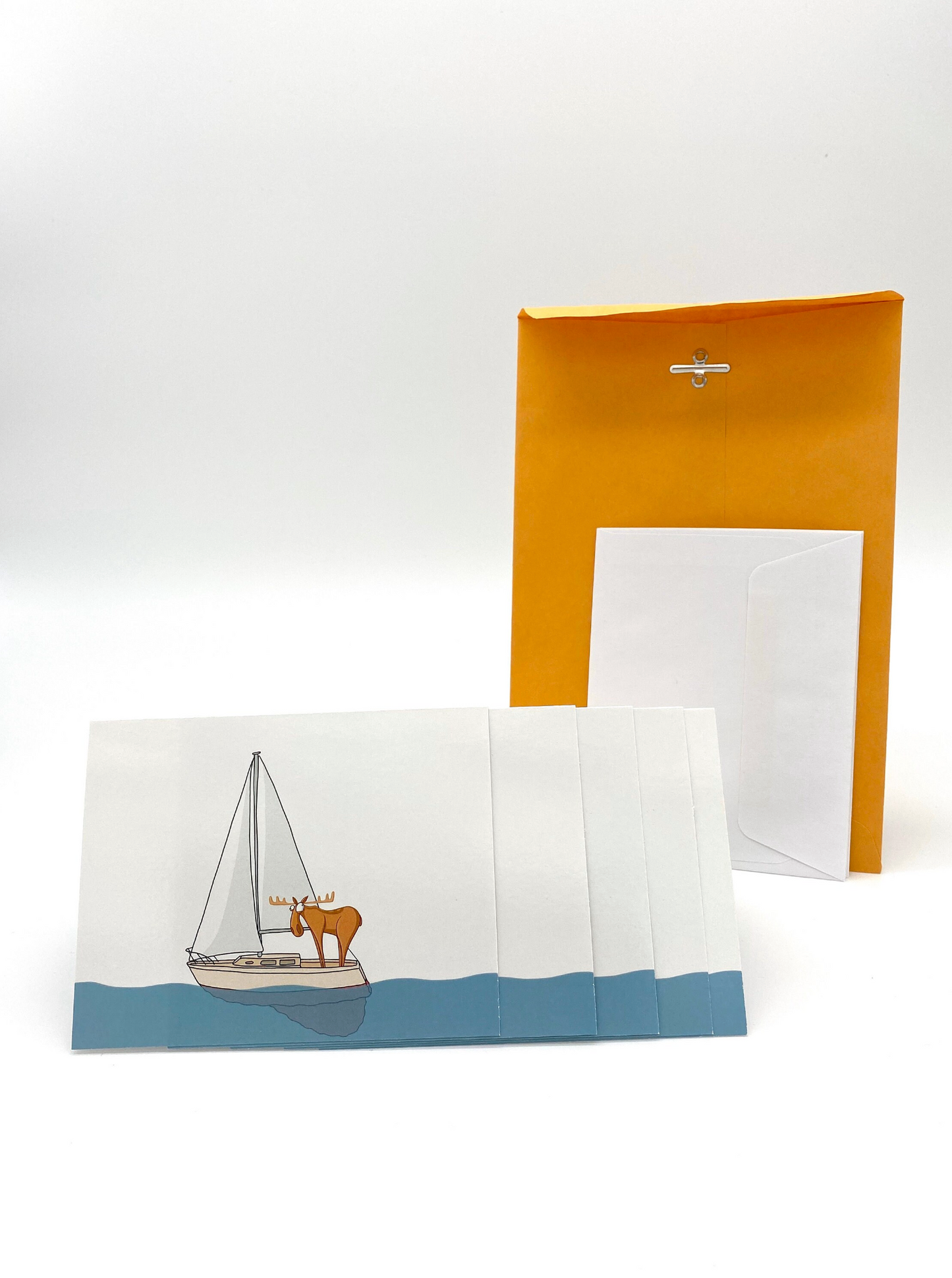Sail Boat Moose Cards