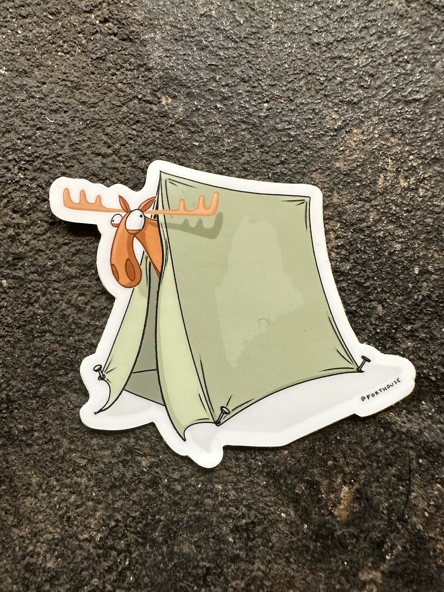Moose Tent Sticker