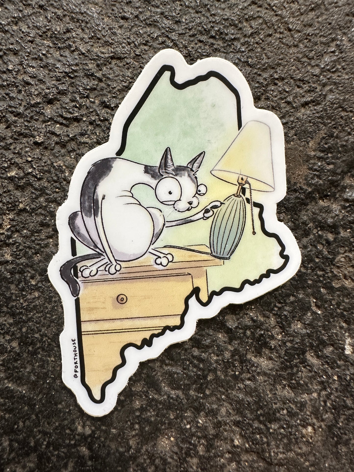Cat Lamp Sticker