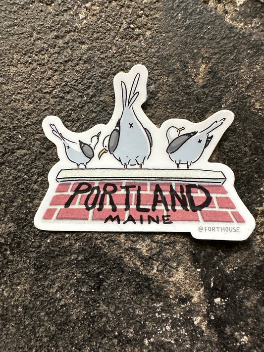 Seagulls Portland Maine Sticker