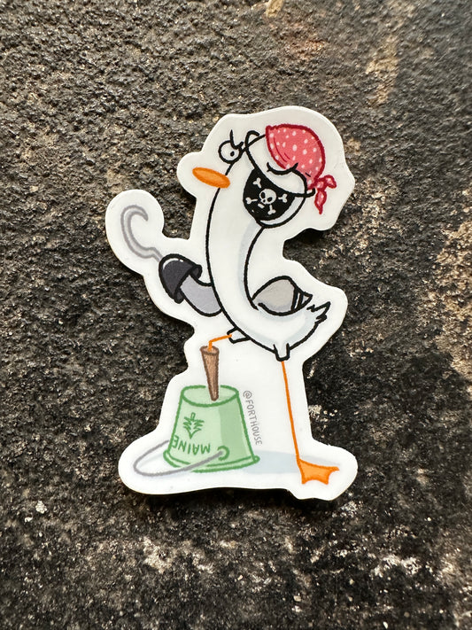 Seagull Pirate Sticker