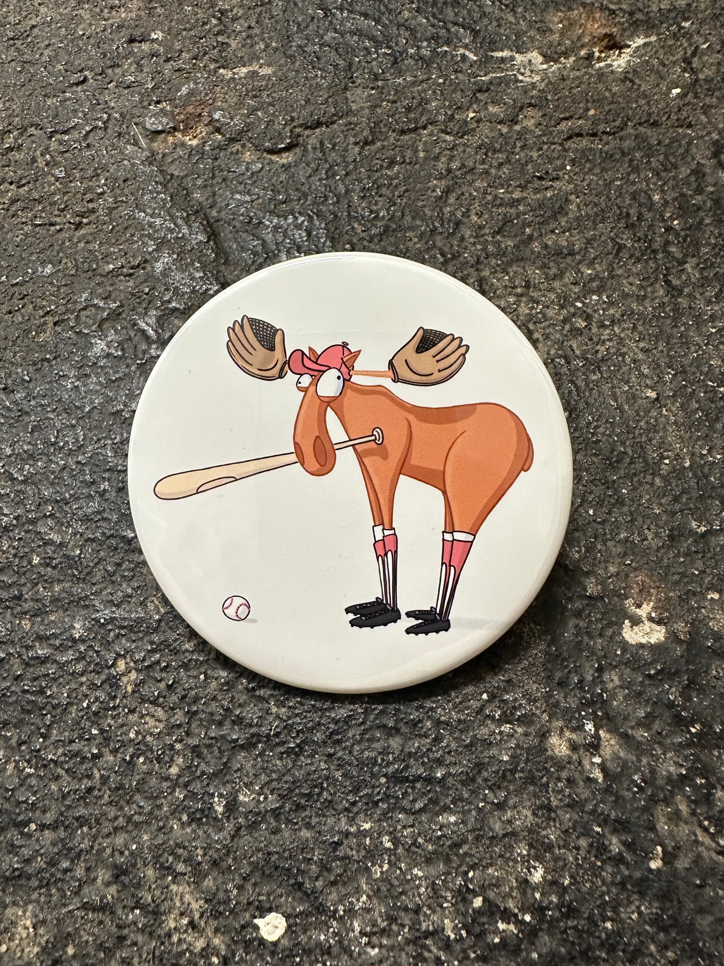 Moose Baseball Magnet