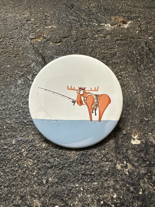 Moose Fishing Magnet