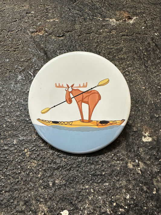 Moose Kayaking Magnet