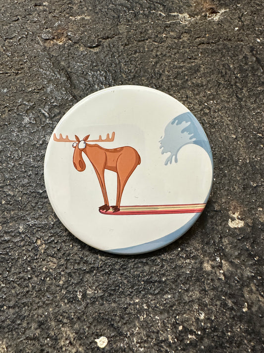 Moose Surfing Magnet
