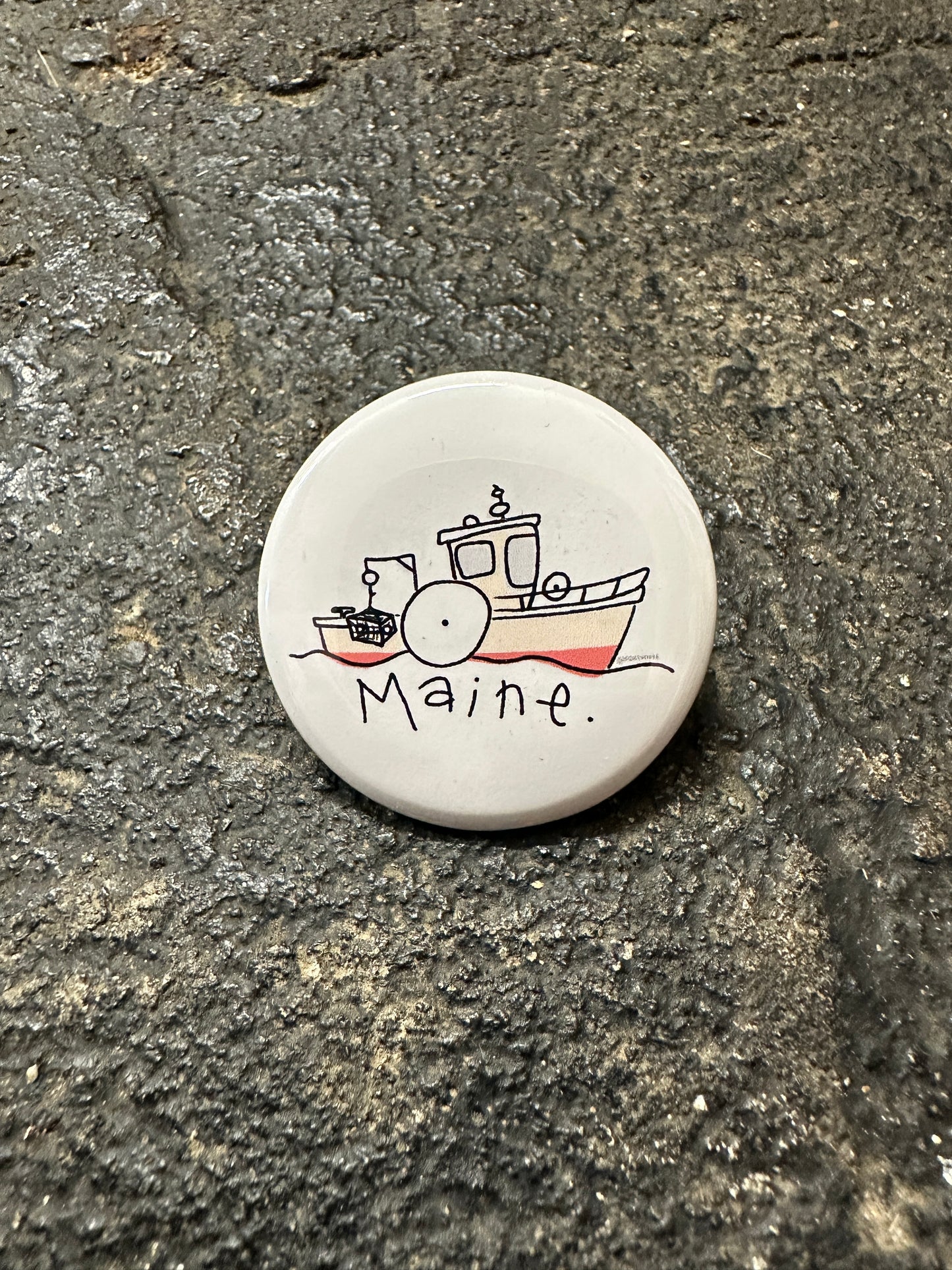 Lobster Boat Doodle Maine Magnet