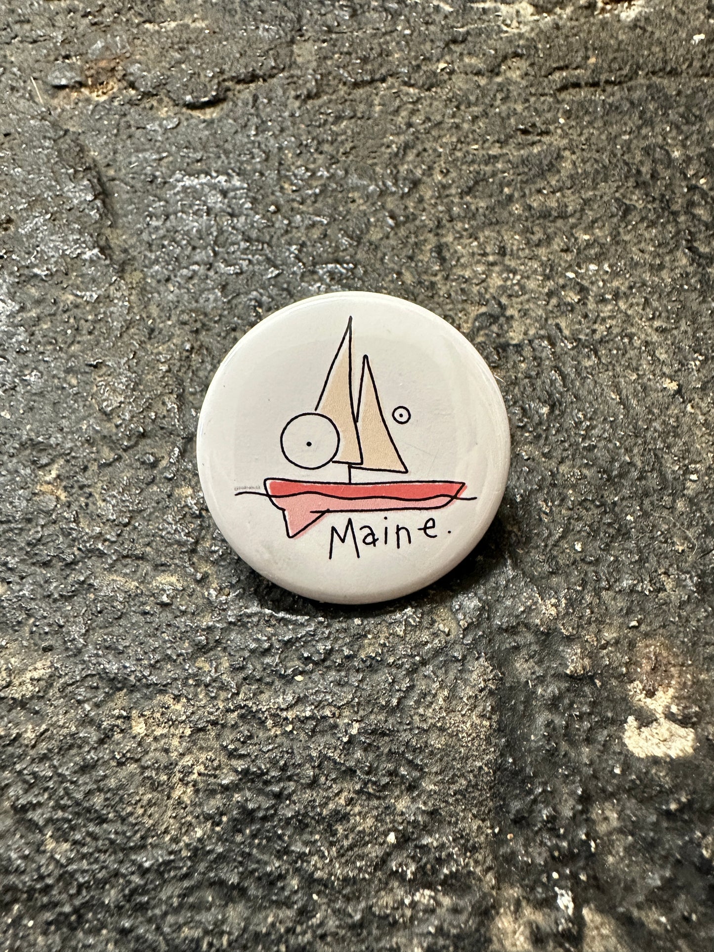 Sail Boat Doodle Maine Magnet