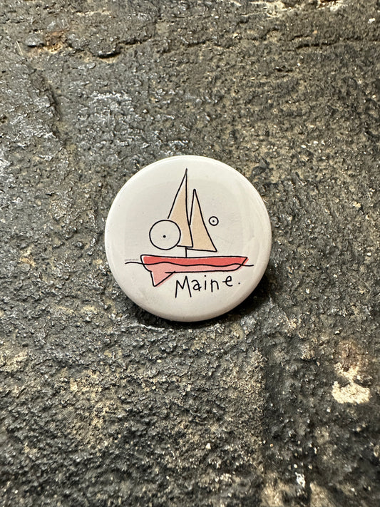 Sail Boat Doodle Maine Magnet
