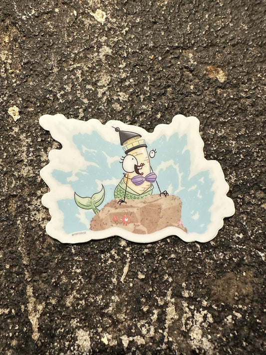 Sexy Lighthouse Little Mermaid Sticker