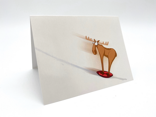 Sledding Moose Cards