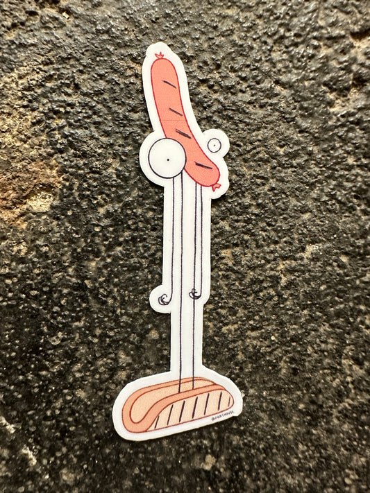 Tall Hot Dog (Escape Fate) Sticker