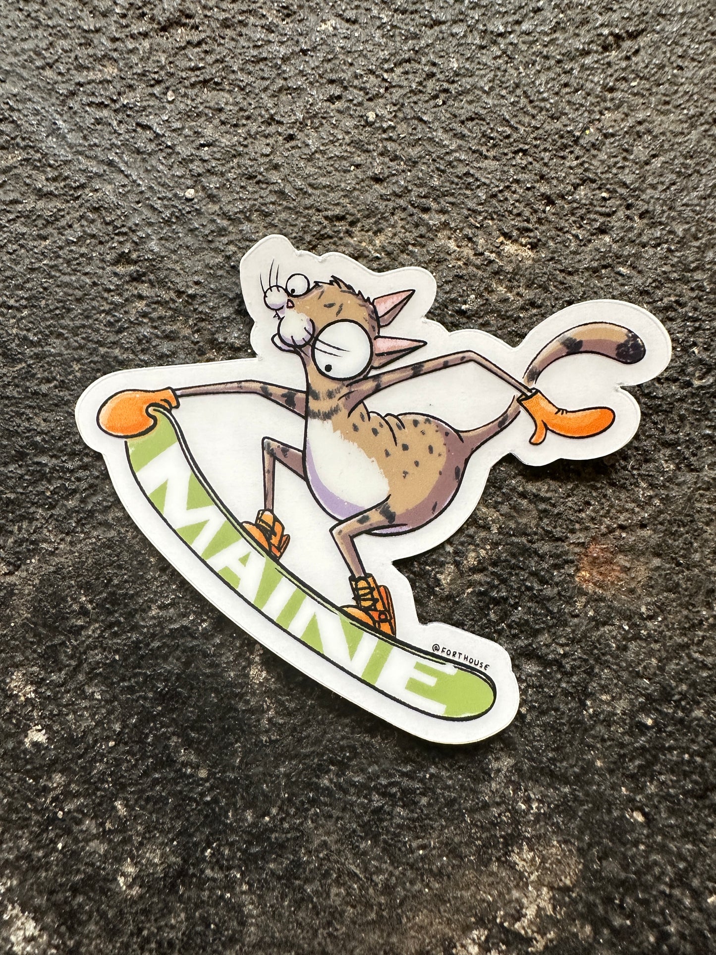 Cat Snowboard Sticker