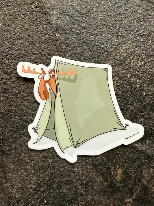 Moose Tent Sticker