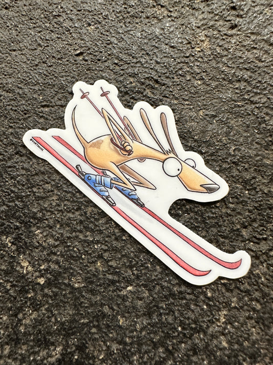 Dog Ski Sticker