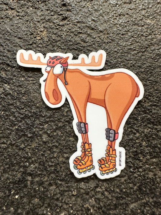 Moose Roller Blades Sticker