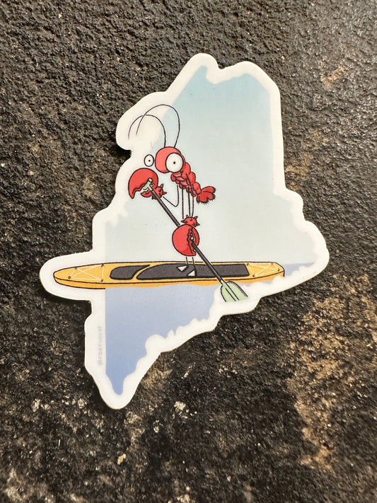 Maine Lobster Paddle Board Sticker