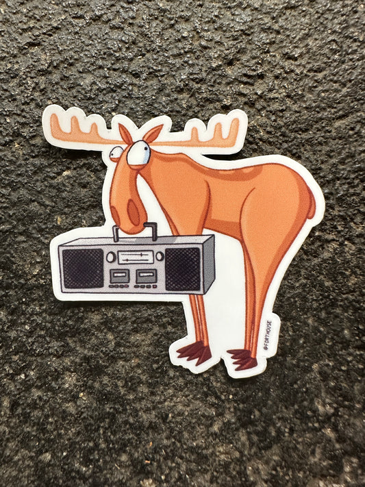 Moose Boombox Sticker