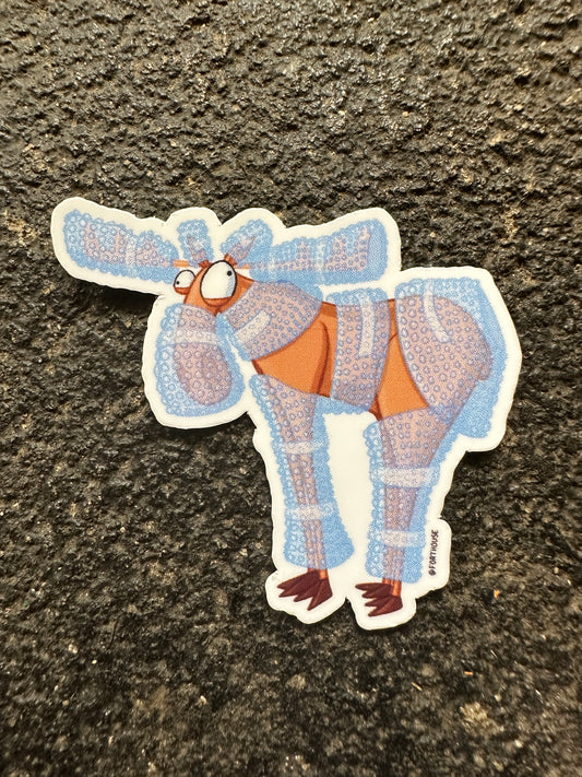 Moose Bubble Wrap Sticker