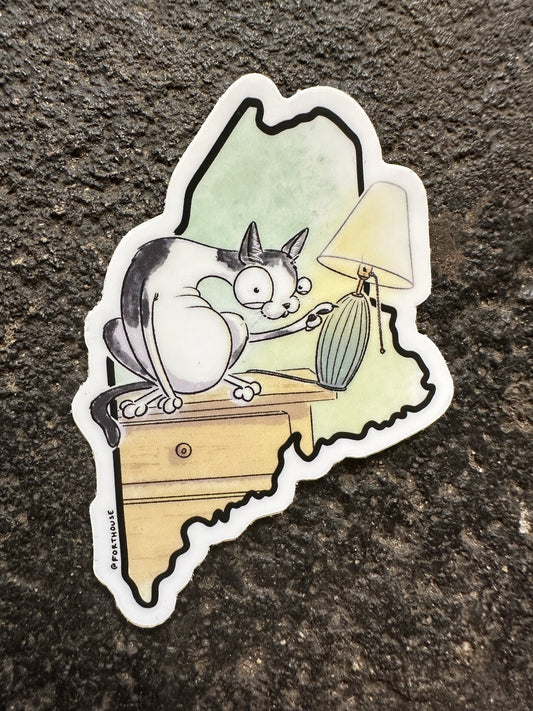 Cat Lamp Sticker