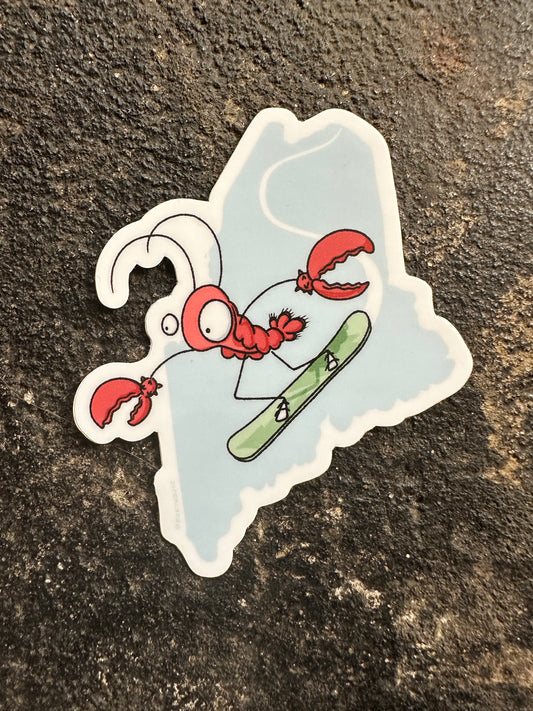 Maine Lobster Snowboard Sticker